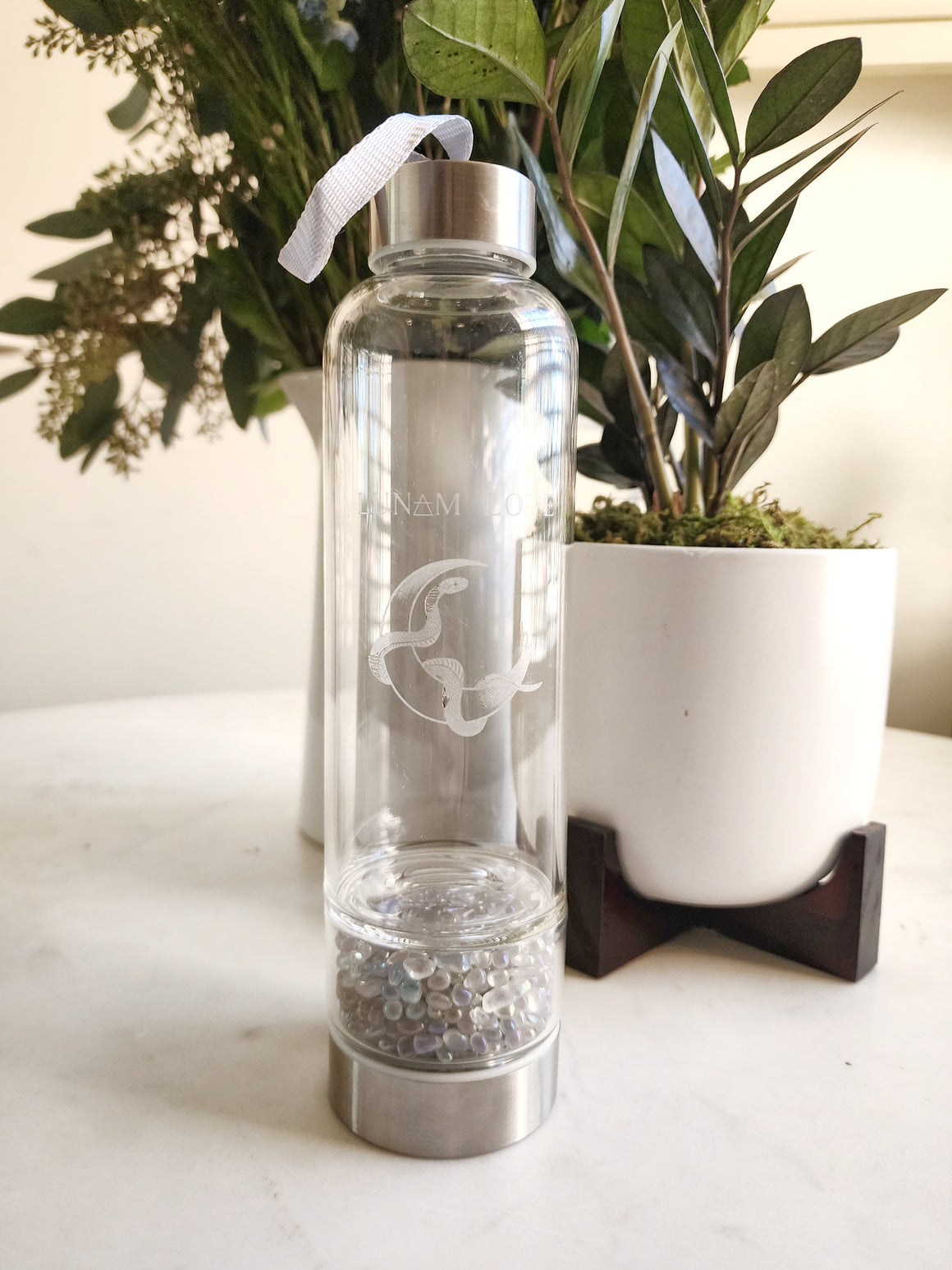 Crystal Water Bottle, Aura Labradorite