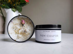 New Chapter Candle, Tin